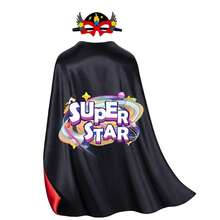 1 Set Superstar Cloak Children's Festival Party Superhero Costumes Superhero Costumes,Superhero Capes With Mask Birthday Gifts Superhero Capes Capes For Kids Unisex Super Star Capes - Superstar - View 16