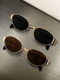 1/2 piezas de gafas de mujer con montura metálica ovalada/poligonal, aptas para uso diario y actividades al aire libre