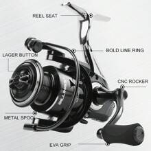 BILLINGS HL Series Metal Spinning Reel,1000-7000 Saltwater Freshwater Spinning Fishing Reel,Max Drag 12KG With Metal Spool,Comfortable Eva Grip,5.2:1 Gear Ratio