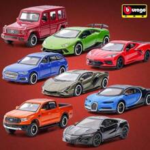 Burago Modelo de coche a escala 1/64 de aleación oficialmente autorizado y auténtico de Lamborghini, Mercedes-Benz,  Cadillac,  Chevrolet - Modelo de coche de metal fundido en miniatura con decoración y colección de simulación