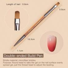 1支/20克橡胶底胶，12毫升延长胶，果冻质地延长胶，双头延长笔，裸色/透明/粉色甲油胶，用于强化指甲，可卸除UV/LED凝胶，适合脆弱指甲，母亲节女性礼物