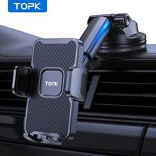 TOPK Ultra-Durable Cell Phone Holder For Car, D34N Universal Mount Dashboard Windshield Vent Compatible With IPhone 15 14 13 12 Pro Max, With Most Of The Mobile Phones