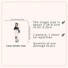 50/100 Stück Cartoon Mädchen personalisierte Outfit Aufkleber Artikeldekoration Aufkleber ästhetische Aufkleber für Sammelalbum Journaling Wasserflaschen Laptop, Scrapbooking Zubehör Set, wasserfeste Vinyl Bullet Junk Journal Aufkleber für Erwachsene, Schulmaterial, Schulanfang