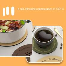 Luxury Heat Insulating & Anti-Scalding Placemat, Silica Gel, Absorbent, Waterproof, Anti-Dirty, Non-Slip, Wear-Resistant, Easy Cleaning, Suitable For Home And Office