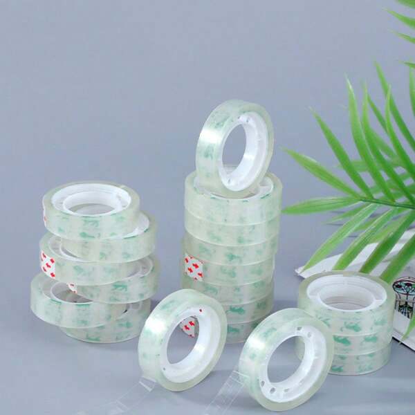 Transparent Stationery Tape, Student Use For Sealing & Repairing Small Damages, High Viscosity, Narrow Strips, Office & Home Supply'