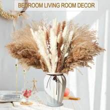 80 pezzi di decorazioni in stile bohémien, 17 pollici di erba pampa secca naturale, ideale per la decorazione da tavolo, la decorazione del centro matrimonio, la decorazione di feste, shooting fotografici, decorazione autunnale