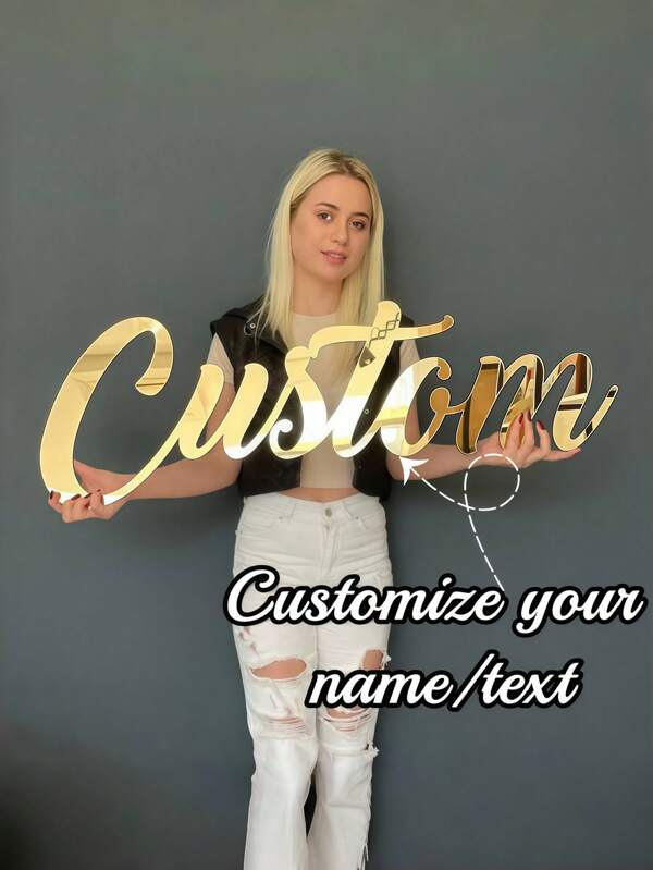 1 szt. personalizowany akrylowy znak ścienny z imieniem - spersonalizuj swoim imieniem, 12 kolorów do wyboru, wysoka jakość, wycinany laserowo wzór, idealny do dekoracji pokoju, dekoracji ślubnych, wieczoru panieńskiego, przyjęcia zaręczynowego, niestandardowy, spersonalizowany, wyjątkowy, idealny prezent dla niego, idealny prezent dla niej, chłopaka, taty, dziewczyny, mamy, rodziny, przyjaciół, herbaciarni, domu, ogrodu, biura, na rocznice, na walentynki, na dzień matki, na urodziny, na dzień ojca, na ukończenie szkoły, na wesela, na parapetówkę
