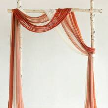 75*300cm/75*600cm 1pc Wedding Arch Draping Fabric Chiffon Outdoor Curtain Backdrop Sheer Arch Drapes For Thanksgiving Christmas Wedding Ceremony Party Ceiling Decoration Wedding Draping Fabric, Lavender Sheer Fabric For Draping Chiffon Fabric Drapes For Wedding Arch Decor