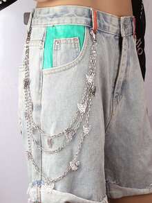 1pc Fashion Pants Chain, Simple And Versatile Multi-Layer Metal Pants Chain - Multicolor - View 10