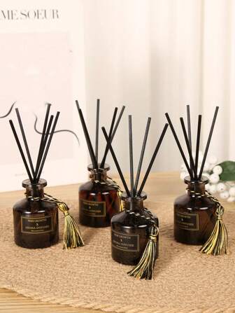 1pc- Flameless Perfume Oil Diffuser Set ,Sandalwood For Home For Long Lasting Fragrance, Suitable For Bedroom, Home Scents, Bathroom,Luxury Home Decor,Living Room, Etc., Aromatherapy, Air Freshener, Diffuser, Gift, Home Decor