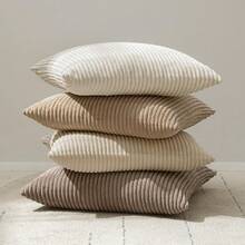 Capas de almofada 1/2 peças, capa de almofada de veludo cotelê, capa de almofada decorativa, almofada de sofá, almofada de sofá, capa de almofada decorativa com zíper oculto, 40 x 80 cm, bege