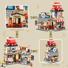 Mini Particle Building Blocks, Foldable Japanese Street Scene Assembly Ornaments, Multiple Colors To Choose From, 3D Stereo Puzzle, Desk Decoration, Adult Holiday Gifts For Men And Women Christmas Halloween Thanksgiving Gifts