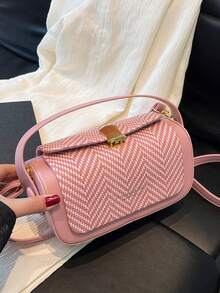 Women's Fashion Handbag Tote Bag, Elegant Minimalist Design, Large Capacity - Pink - View 2