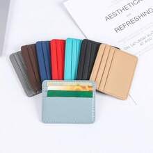 Small Leather Spot Card Bag Large Capacity Card Space Small Card Bag Multi-Card Space Women's Card Cover Card Bag - 紅色 - 查看 2