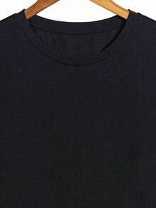 Men's Cartoon Graphic T-Shirt - Black - View 5