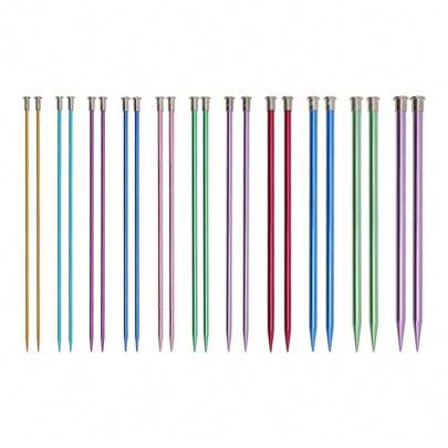 2/22 قطعة/عبوة إبر محبوكة متعددة الألوان لصناعة الملابس والسترات، أدوات الغزل والنسج اليدوي، اكسسوارات المحبوكات، ألوان عشوائية