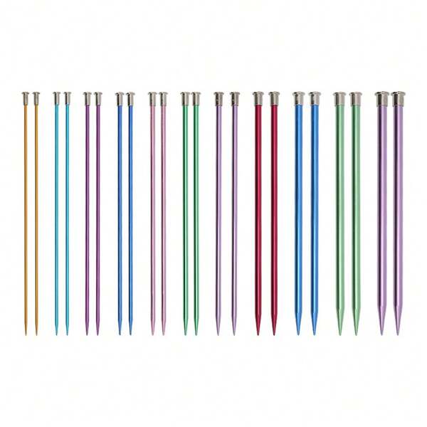 2/22 piezas/paquete Agujas de tejer multicolor Agujas de suéter para herramientas de tejido de suéter DIY Accesorios de tejido de color aleatorio