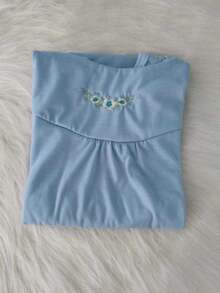 Women's Knitted Sweater Tank Top Dress Elderly Lady Sleeveless - Màu xanh lam - Xem 2