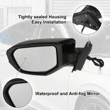 Door Mirror Assembly Power Glass Non-Heated Manual Folding 3 Pins