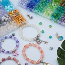 1 set de nuevas pulseras de cuentas, diseño casual y lindo, configuración DIY de múltiples estilos, patrón de dibujos animados, estilo femenino, decoración de joyas, colgante encantador, arte decorativo