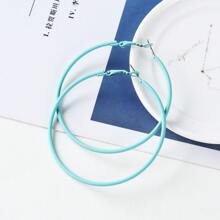 Brincos Argola Grandes Roxos, Moda Cotidiana de Rua para Mulheres