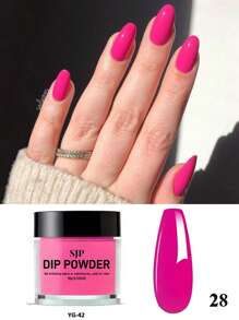 10 g de poudre acrylique colorée à tremper, poudre à tremper pour manucure française, convient pour le salon de manucure maison DIY, longue tenue, sans besoin de lampe à polymériser