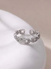 1 pièce Bague vintage en zirconium cubique pour femmes, couleur or, en acier inoxydable, anneau géométrique pour mariage, fiançailles, fête, cadeau de bijoux