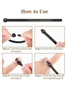 1/2Pcs Mido Ring Measuring Ring US Size Finger Size Adjuster Standard Soft Size Ring Measurement Tool Ring Sizer Measuring Set Reusable Finger Size Gauge Measuring Tool With Magnified Glass Jewelry Sizing Tool 1-17 USA Rings Size Valentine's Day Ring Size Measurement