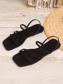 Se recomienda pedir un tamaño talla grande pequeño para estos sandalias con adornos de perlas blancas de imitación, zapatos de playa para mujer, sandalias de tacón bajo, sandalias gladiadoras, sandalias de tacón bajo para mujer, sandalias de playa para mujer, chanclas de playa de verano para mujer, sandalias marrones, sandalias de tacón bajo para mujer, elegantes chanclas de ajuste ancho - Negro - Ver 9