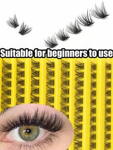 120 件/包蓬松分层貂皮睫毛延长，10-18 毫米浓密簇状假睫毛，适合日常、户外、派对使用