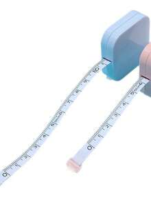 1 件便携式方形软伸缩卷尺带钩，小型紧凑型测量工具