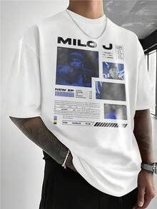 Milo J 511 Personalized Print Tee Stylish Heavy Cotton Men's TShirt 100% Cotton  Ideal Gift For Fans Perfect For Casual Wear Suitable For Men - White - View 1