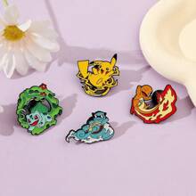 pokemon 1 Stück Pokemon Pikachu Charizard witzige Cartoon kreative Brosche Metall Abzeichen Kleidung Accessoire Tasche Accessoire, geeignet für den täglichen Gebrauch und als Geschenk für Freunde.
