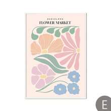1pc Tulip Vintage Posters Abstract Wall Art Flower Market Nordic Canvas Painting Print Retro Decorative Pictures For Living Room Optional Frame - Multicolor - View 15