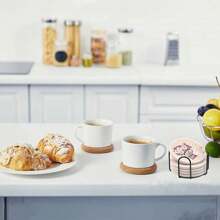 1 suport pentru suporturi de pahare, 4,3 inch (aproximativ 11,9 cm), suport de depozitare din metal negru, potrivit pentru pahare rotunde și pătrate, potrivit pentru 4 până la 9 pahare