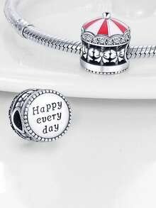 STYFNE 1 Stück Süßigkeiten Schneehütte Perlen Eiscreme Lkw Charm, glänzender Perlen Quaste Anhänger, geeignet für DIY Armbänder, Damenschmuck, kleine Alltagsgeschenke