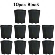 10pcs 7cm Octagonal White Flowerpot Plant Nursery Pot Table Succulent Plant Mini Planting Flowerpot Balcony Office Desktop Plant Decoration
