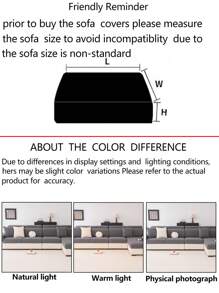 1 pieza Funda elástica para sofá, funda de asiento completa antideslizante para sofá, aplicable para sofá de 1/2/3/4 plazas, sofá en forma de L, funda ajustable, lavable a máquina, apta para mascotas, decoración para dormitorio, oficina, sala de estar - Gris claro