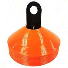 Orange Low-Profile Sports Training Cones, 25 Piece, Plastic