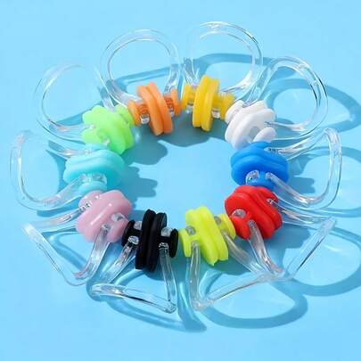 10pcs Waterproof Swimming Nose Clips, Soft & Comfortable, Large Size Nose Clips, Swimming Accessories - Secure Fit, Enhance Swimming Performance, Beach Essential, Pool Accessories