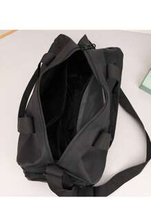 Sac fourre-tout imperméable pour hommes, avec un compartiment à chaussures indépendant, grand sac à bandoulière noir de grande capacité, sac à bandoulière, bagage de couleur unie simple, multifonctionnel, pour les étudiants, les adolescents, les étudiants de première année, la dortoir universitaire, pratique, retour à l'école, vacances, voyage