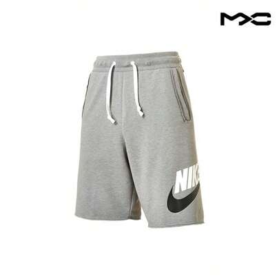 Breathable Logo Sports Shorts Men Bottoms Grey