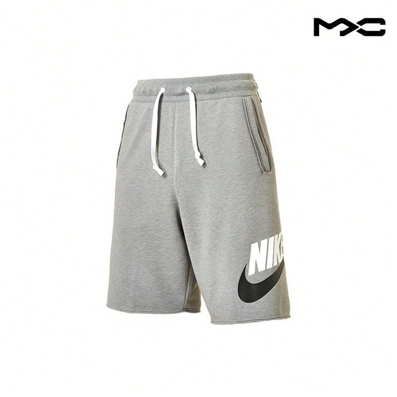 Breathable Logo Sports Shorts Grey Bottoms Men