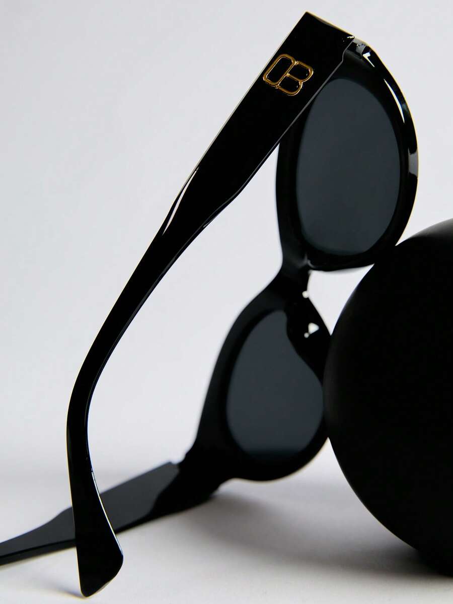 Số Trang Trí Khung Hình Bầu Dục Kính Râm Chống Nắng Kính Râm Nữ Kính Râm Kính Râm Bãi Biển Phụ Kiện Bãi Biển Cho Nữ Kính Râm Kính Râm Kính Râm Quà Tặng Giáng Sinh Mùa Đông - màu đen - Xem 1