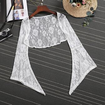 时尚弹力网眼短款上衣、性感女士罩衫、超短款修身透视裹身衬衫