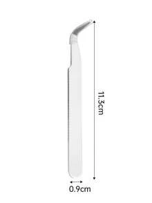 1件装黑粉假睫毛镊子睫毛工具夹睫毛修剪睫毛嫁接睫毛夹海豚金羽毛夹高精度开花镊子