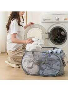 New Foldable Laundry Basket, Large Capacity Storage Laundry Basket, Bathroom Storage Basket.