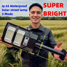 Solar Lights Outdoor Waterproof IP65 10000K 3 Lighting Modes Motion Sensors Light Beads Dusk To Dawn Suitable For Commercial Area, Parking Lot, Yard, Outdoor Lighting