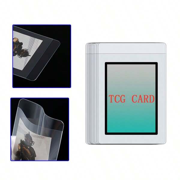35PT Semi-Rigid Card Protector, PVC Semi-Rigid Card Holder, Baseball Card Protective Sleeve, Standard Top Loading Card Case, Suitable For Sports & Trading Cards