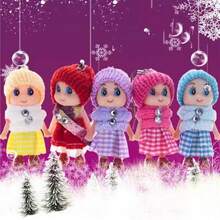 1pc/3pcs/5pcs/6pcs Cute Small Woolen Hat Confused Doll Palm Doll Doll Key Phone Chain Pendant